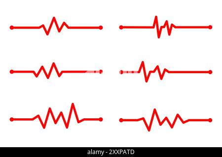 Icona heartbeat sulla confezione. Illustrazione vettoriale. Illustrazione Vettoriale