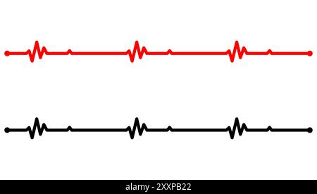 Icona heartbeat sulla confezione. Illustrazione vettoriale. Illustrazione Vettoriale