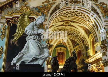 Capilla del senor de los pasos de la cas de los muertos, sala del capitulo, convento de San Francisco, gotico-manuelino, siglo XV, Evora, Alentejo, P Foto Stock