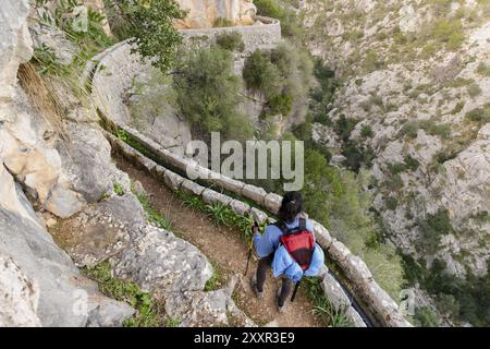 Antico fosso di Solleric, torrente di Almadra, sierra de Tramuntana, maiorca, isole baleari, spagna Foto Stock