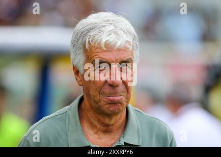 Gian Piero Gasperini, allenatore dell'Atalanta BC durante la partita di serie A tra Torino FC e Atalanta BC il 25 agosto 2024 all'Olympic grande Torino Foto Stock