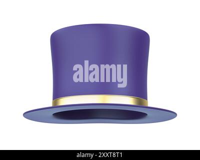 Cappello magico viola isolato su sfondo bianco Foto Stock