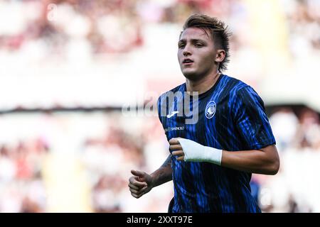 Torino, Italia. 25 agosto 2024. Mateo Retegui dell'Atalanta BC guarda durante la partita di calcio di serie A 2024/25 tra Torino FC e Atalanta BC allo stadio Olimpico grande Torino. Credito: SOPA Images Limited/Alamy Live News Foto Stock