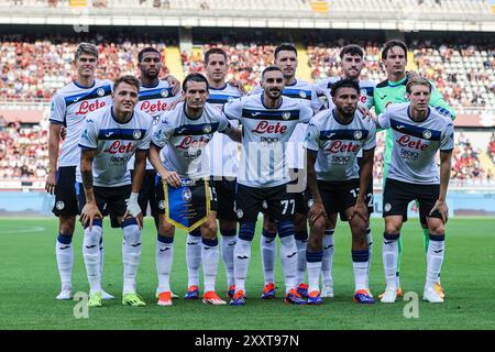 Torino, Italia. 25 agosto 2024. La squadra dell'Atalanta BC si è schierata durante la partita di calcio di serie A 2024/25 tra il Torino FC e l'Atalanta BC allo stadio Olimpico grande Torino. Credito: SOPA Images Limited/Alamy Live News Foto Stock