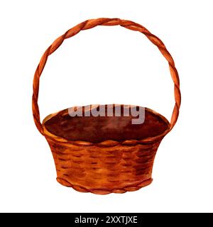 Adorabile set di elementi di Pasqua 3D. Include cestino, caramelle, regali, rose e coniglietto a coste. Foto Stock