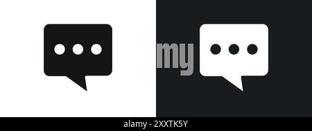 Icona commento segno grafico vettoriale lineare o set di simboli per l'interfaccia utente dell'app Web Illustrazione Vettoriale