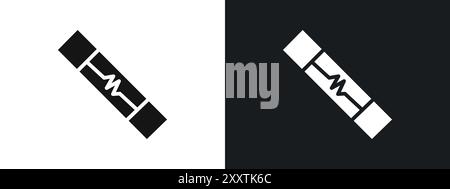 Icona fusibile elettrico segno grafico vettoriale lineare o set di simboli per l'interfaccia utente dell'app Web Illustrazione Vettoriale