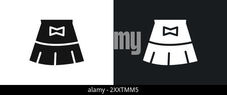 icona abiti per gonne segno grafico vettoriale lineare o set di simboli per l'interfaccia utente dell'app web Illustrazione Vettoriale