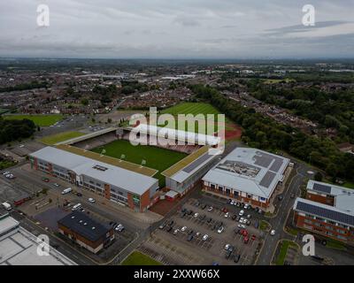 Vista aerea del Leigh Sports Village a Greater Manchester, Regno Unito Foto Stock