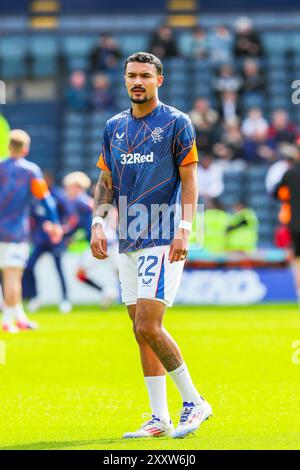 JEFTE, JEFTE da SILVA DIAS, calciatrice professionista, che gioca per i Rangers FC. Immagine acquisita durante una sessione di allenamento e di riscaldamento pre-partita. Foto Stock