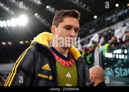 Torino, Italia. 27 aprile 2024. Federico Chiesa (Juventus FC); durante la partita di calcio di serie A tra Juventus e Milan allo Stadio Allianz di Torino - sabato 27 aprile 2024. Sport - calcio . (Foto di Marco Alpozzi/Lapresse) credito: LaPresse/Alamy Live News Foto Stock