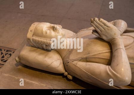 Maria d'espagne (tomba di Maria di Spagna nella Basilica di Saint Denis a Parigi, Francia Foto Stock