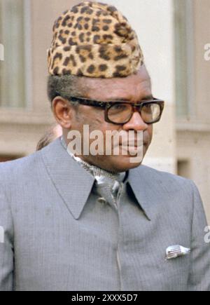 MOBUTU SESE SEKO (1930-1997) come presidente dello Zaire nel 1983 Foto Stock