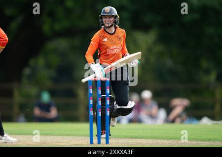 Arundel, Regno Unito. 26 agosto 2024. Rhianna Southby dei Southern Vipers durante il Rachel Heyhoe-Flint Trophy match tra Southern Vipers e il blaze all'Arundel Castle Cricket Ground. Crediti: Dave Vokes/Alamy Live News Foto Stock