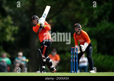 Arundel, Regno Unito. 26 agosto 2024. Georgie Boyce dei Blaze batte durante il Rachel Heyhoe-Flint Trophy match tra Southern Vipers e il blaze all'Arundel Castle Cricket Ground. Crediti: Dave Vokes/Alamy Live News Foto Stock