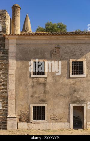 Juromenha splendida fortezza in rovina ad Alentejo, Portogallo, Europa Foto Stock