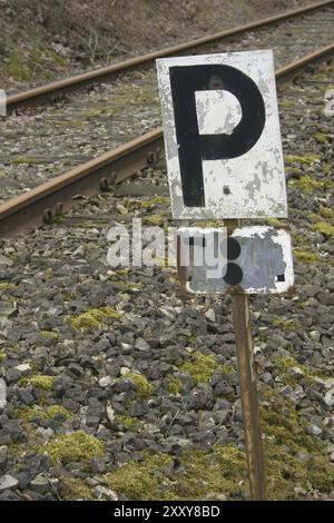 Segno P marcio Foto Stock