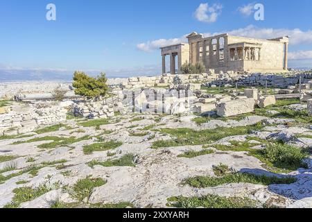 Acropoli del Tempio della Concordia ad Atene Foto Stock