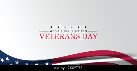 Onorando i veterani della nostra chiusura il giorno del Veterans Day Illustrazione Vettoriale