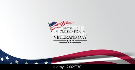 Onorando i veterani della nostra chiusura il giorno del Veterans Day Illustrazione Vettoriale