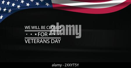 Onorando i veterani della nostra chiusura il giorno del Veterans Day Illustrazione Vettoriale