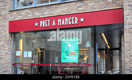 Pret A Manger, catena di panini pronti, colazione, caffè, zuppe e insalate al 40 Stoney St, Londra SE1 9LB, Regno Unito Foto Stock