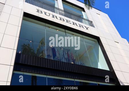 Negozio di moda BURBERRY su Rodeo Drive, Beverly Hills Foto Stock