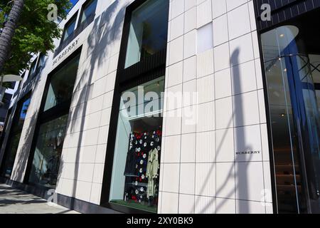 Negozio di moda BURBERRY su Rodeo Drive, Beverly Hills Foto Stock