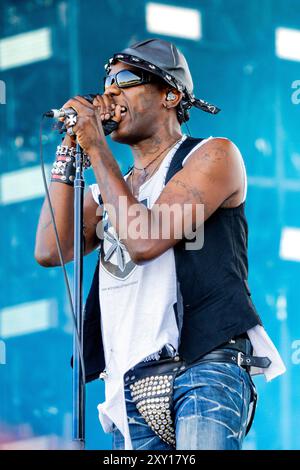 Ungheria 9 agosto 2024 Yves Tumor live allo Sziget Festival di Budapest © Andrea Ripamonti / Alamy Foto Stock