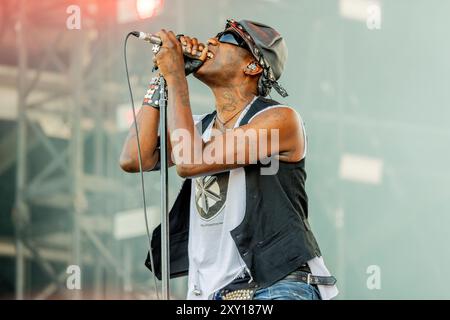 Ungheria 9 agosto 2024 Yves Tumor live allo Sziget Festival di Budapest © Andrea Ripamonti / Alamy Foto Stock