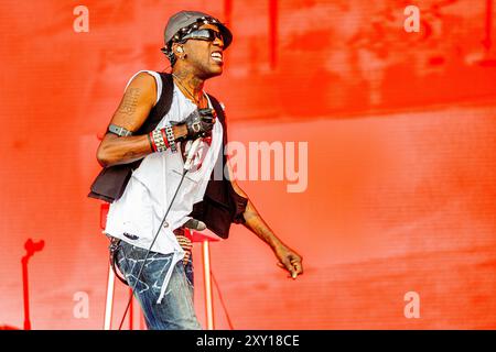 Ungheria 9 agosto 2024 Yves Tumor live allo Sziget Festival di Budapest © Andrea Ripamonti / Alamy Foto Stock