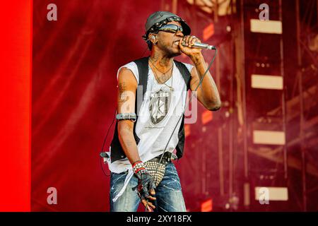 Ungheria 9 agosto 2024 Yves Tumor live allo Sziget Festival di Budapest © Andrea Ripamonti / Alamy Foto Stock