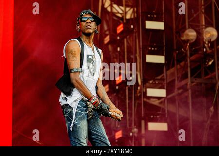 Ungheria 9 agosto 2024 Yves Tumor live allo Sziget Festival di Budapest © Andrea Ripamonti / Alamy Foto Stock