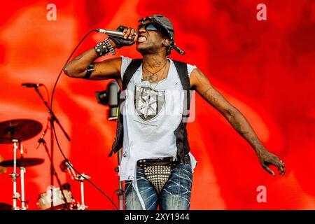 Ungheria 9 agosto 2024 Yves Tumor live allo Sziget Festival di Budapest © Andrea Ripamonti / Alamy Foto Stock