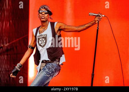 Ungheria 9 agosto 2024 Yves Tumor live allo Sziget Festival di Budapest © Andrea Ripamonti / Alamy Foto Stock