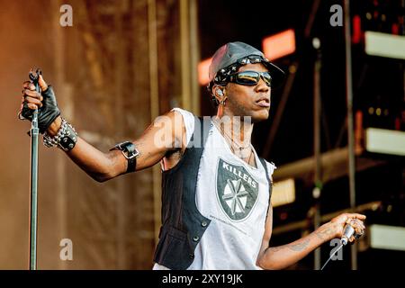 Ungheria 9 agosto 2024 Yves Tumor live allo Sziget Festival di Budapest © Andrea Ripamonti / Alamy Foto Stock