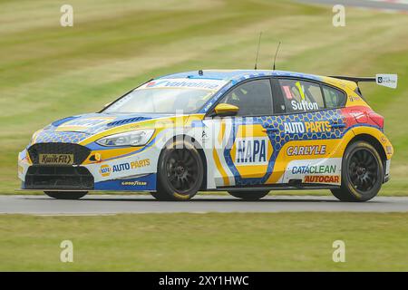 Donington Park, 25 agosto 2024, campione in carica Ash Sutton, durante BTCC Race Donington Park, Derby, East Midlands Foto Stock