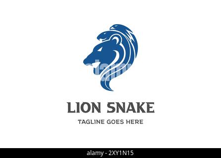 Lion Tiger Cobra Snake con Eagle Falcon Head per Mascot Logo Design Vector Illustrazione Vettoriale