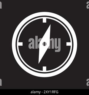 vettore icona bussola semplice illustrazione di design Illustrazione Vettoriale