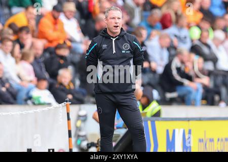 Hull, Regno Unito. 24 agosto 2024. Il manager del Millwall Neil Harris durante la partita Hull City AFC vs Millwall FC Sky BET EFL Championship all'MKM Stadium di Hull, Inghilterra, Regno Unito il 24 agosto 2024 Credit: Every Second Media/Alamy Live News Foto Stock