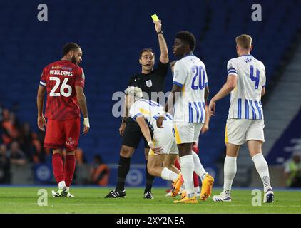 Brighton e Hove, Regno Unito. 27 agosto 2024. Durante la partita della Carabao Cup all'AMEX Stadium, Brighton e Hove. Il credito per immagini dovrebbe essere: Paul Terry/Sportimage Credit: Sportimage Ltd/Alamy Live News Foto Stock