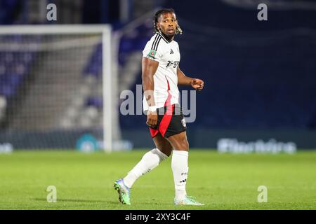 Adama Traoré di Fulham durante la partita della Carabao Cup Birmingham City vs Fulham a St Andrews, Birmingham, Regno Unito, 27 agosto 2024 (foto di Gareth Evans/News Images) Foto Stock