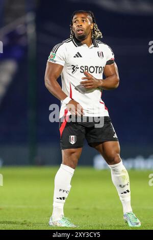 Adama Traoré del Fulham durante la partita della Carabao Cup Birmingham City vs Fulham a St Andrews, Birmingham, Regno Unito. 27 agosto 2024. (Foto di Gareth Evans/News Images) a Birmingham, Regno Unito il 8/27/2024. (Foto di Gareth Evans/News Images/Sipa USA) credito: SIPA USA/Alamy Live News Foto Stock