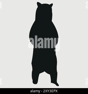 illustrazione orso, vettore orso, orso sagoma, illustrazione animale e vettore, animale orso, disegno icona, carnivoro. Illustrazione Vettoriale