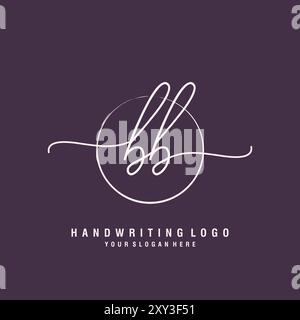 Logo BB Letter minimal moderno Illustrazione Vettoriale