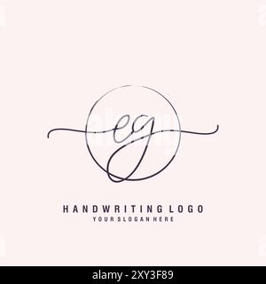 Logo EG Letter minimal moderno Illustrazione Vettoriale