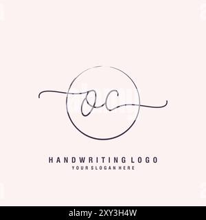 Logo OC Letter minimal moderno Illustrazione Vettoriale