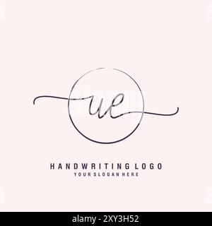 Logo UE Letter minimal moderno Illustrazione Vettoriale