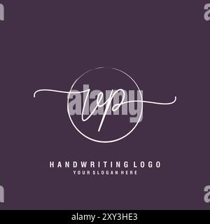 Logo VP Letter minimal moderno Illustrazione Vettoriale