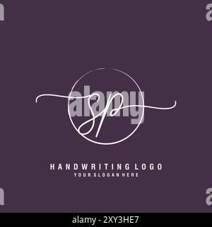 Logo SP Letter minimal moderno Illustrazione Vettoriale